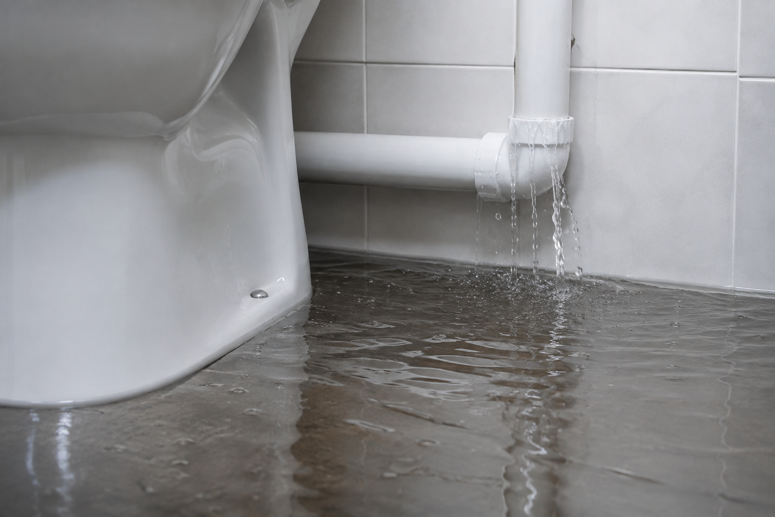 24 hour plumber in Dublin repairing a toilet cistern at night