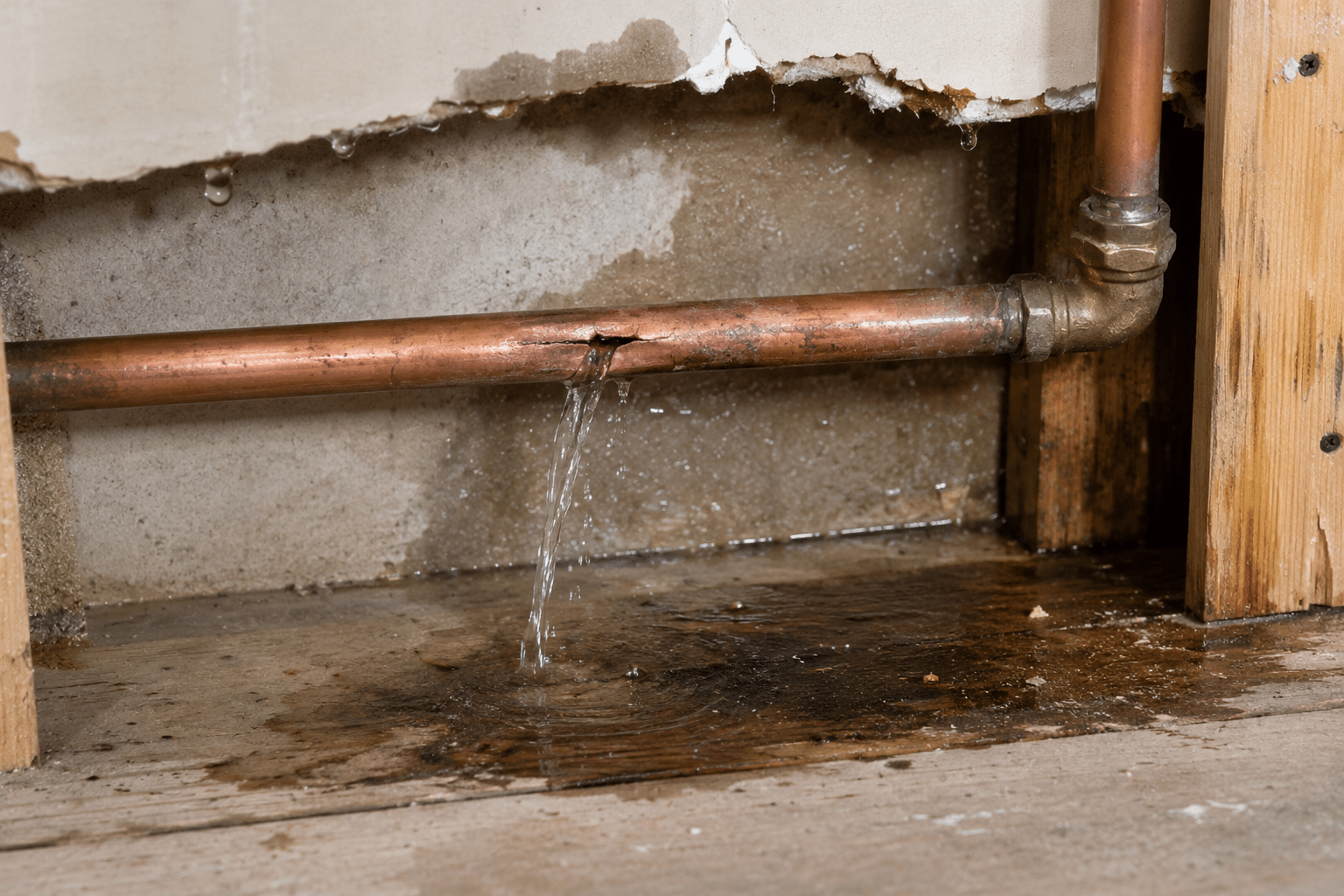Burst pipe repair in Dublin on a leaking copper joint