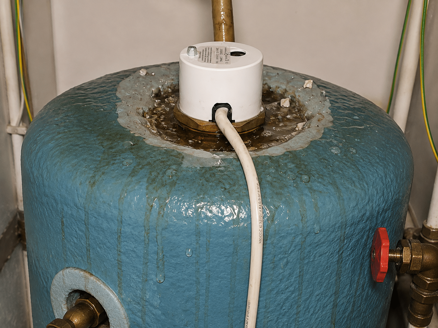Emergency plumber in The Liberties checking a leaking immersion heater connection