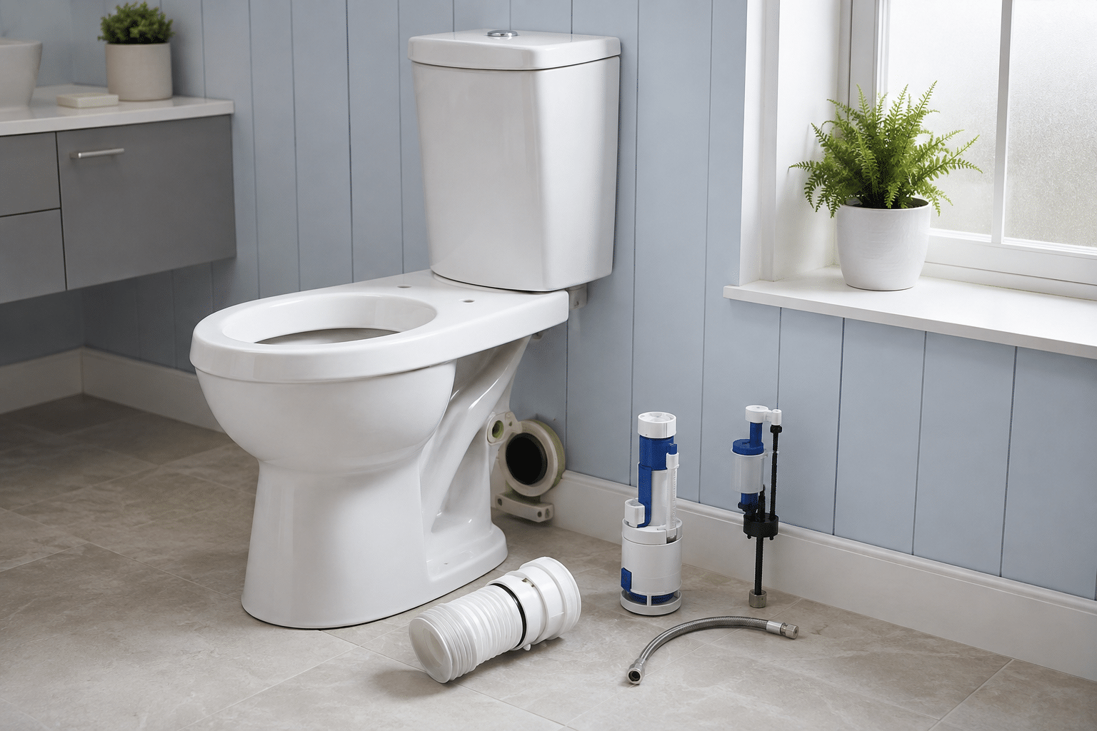 Toilet repair in Dublin on a close-coupled cistern
